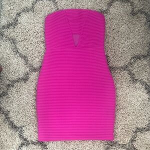 Express Pink Strapless Bodycon Dress Cocktail